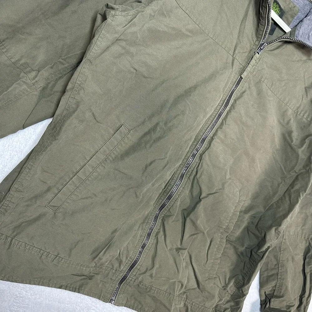 VTG Timberland Full Zip Windbreaker Jacket L Olive‎ Green Gorpcore Cabincore
